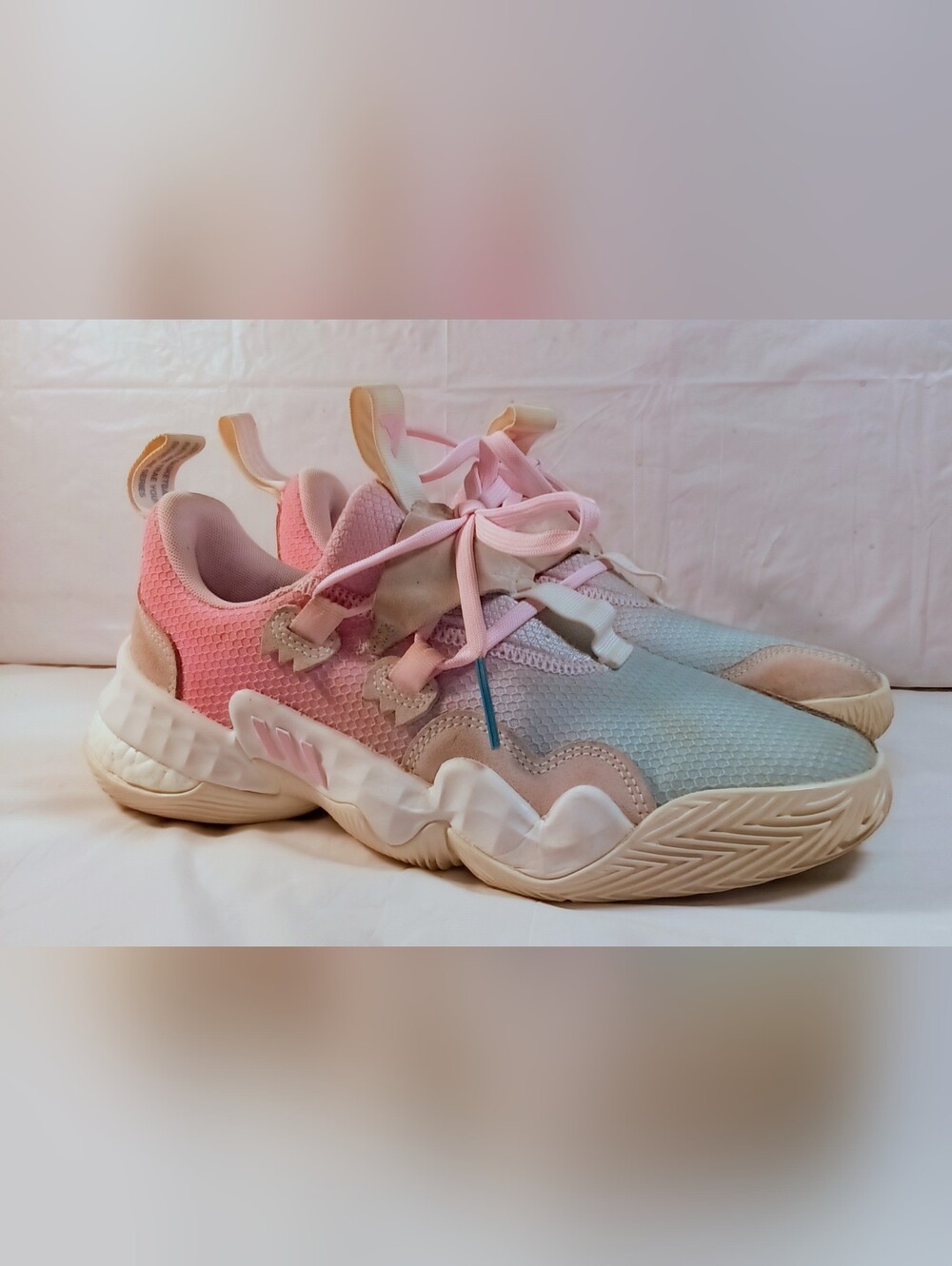 adidas Pink Lightweight Mesh Sneakers